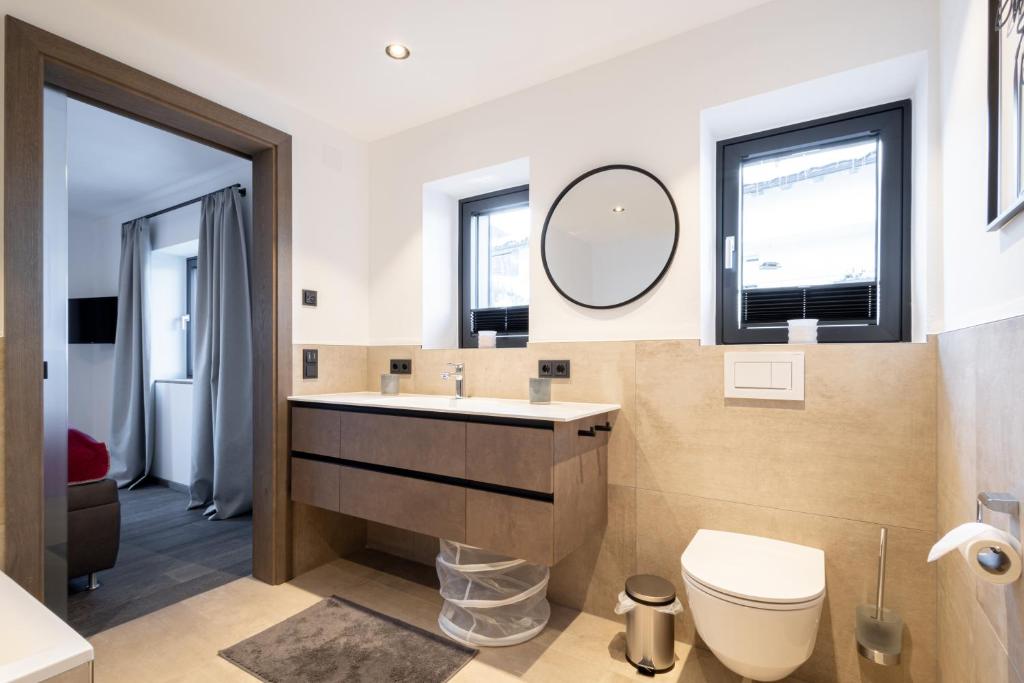 Koupelna v ubytování Penthouse Julia nähe Badesee mit Infrarotsauna -Zell am See Kaprun