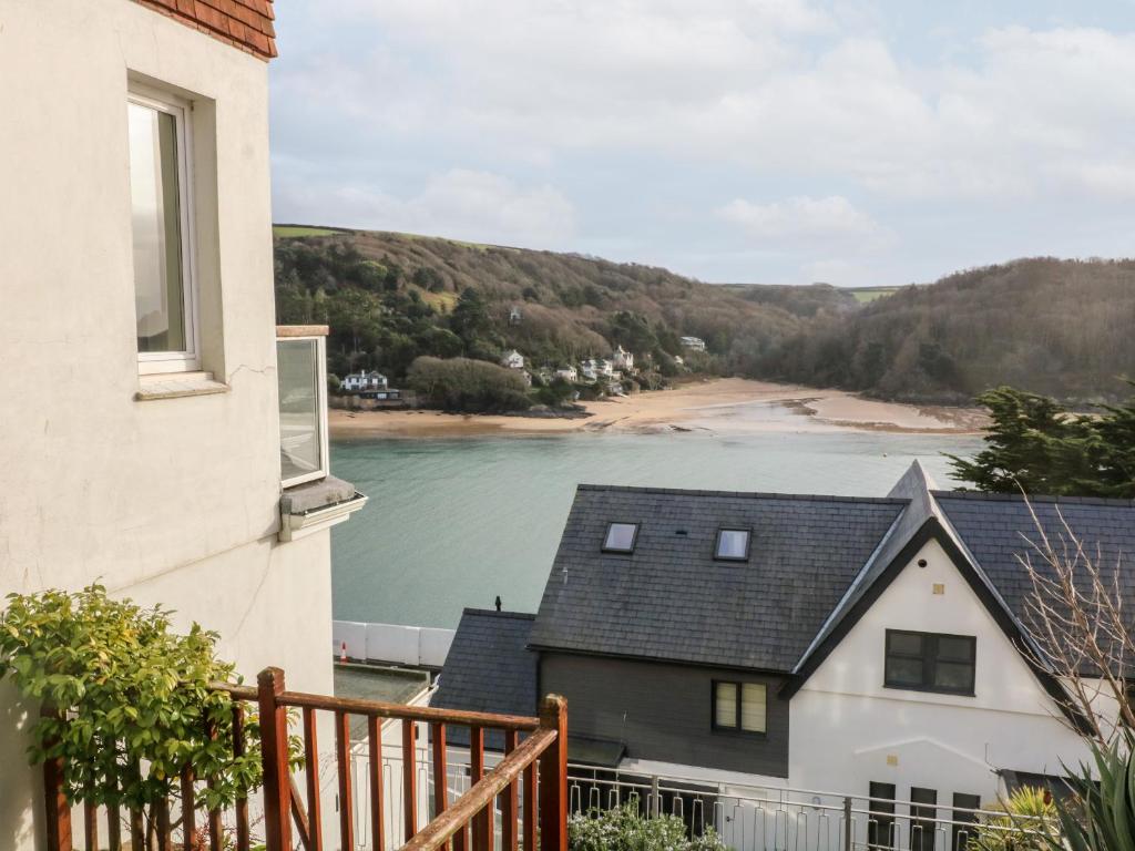 a view of the beach from a house at The Bolthole at Bay View House in Salcombe