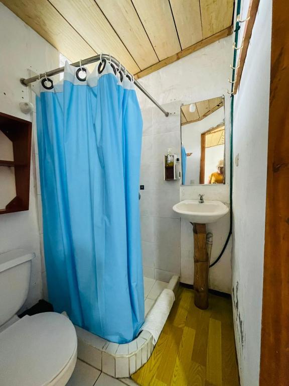 Koupelna v ubytování Hostal Darwin