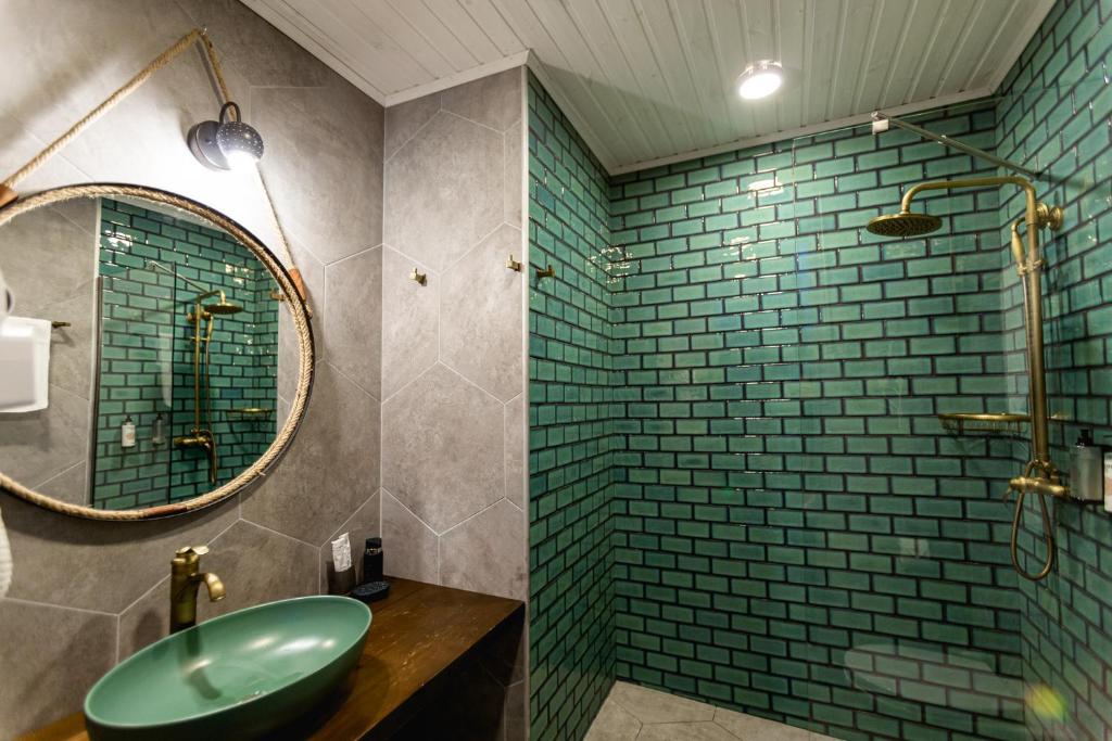 Koupelna v ubytování Hotel Roshe Gudauri