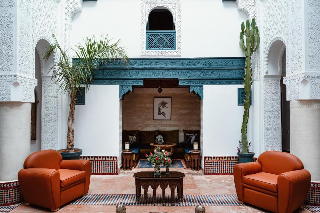 Posezení v ubytování Riad Dar Alhambra