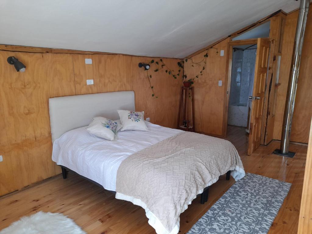Postel nebo postele na pokoji v ubytování Cabaña Casa Morada