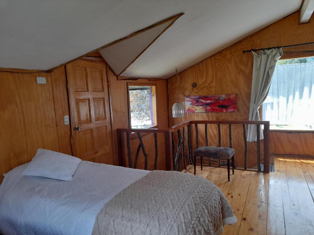 Postel nebo postele na pokoji v ubytování Cabaña Casa Morada