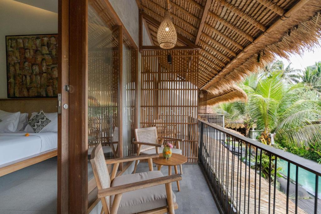 Balkón nebo terasa v ubytování Kandarpa Ubud CHSE Certified