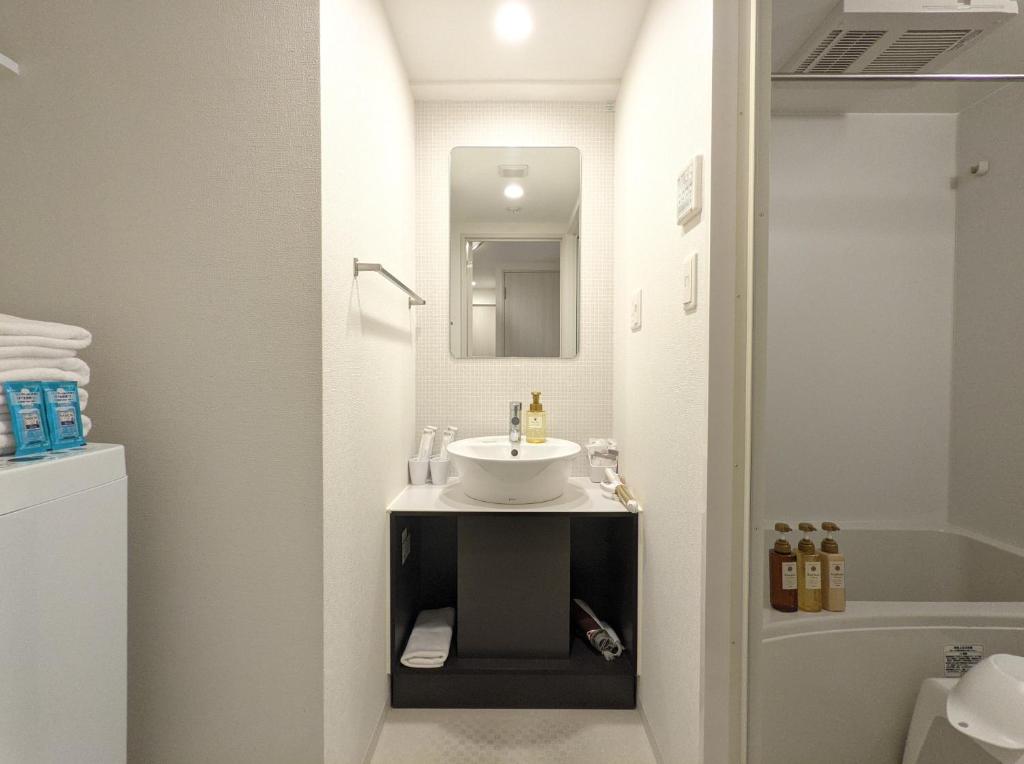 Koupelna v ubytování ESLEAD HOTEL Osaka Tsuruhashi