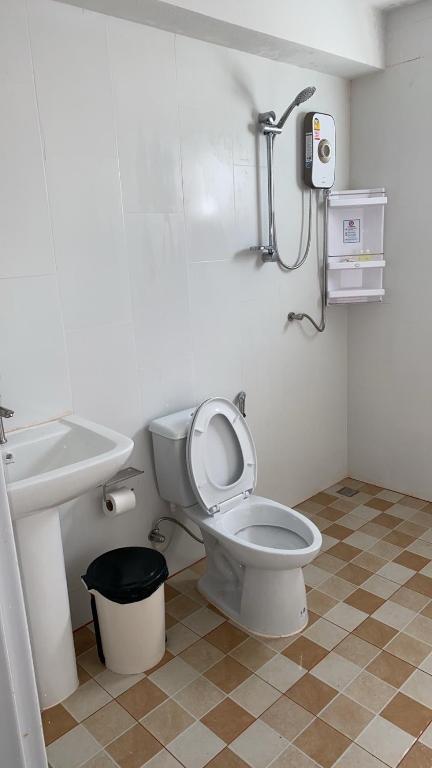 Koupelna v ubytování Spy home