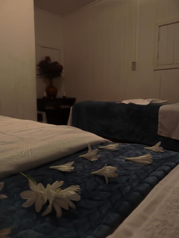 Postel nebo postele na pokoji v ubytování Los Azufres Spa Natural