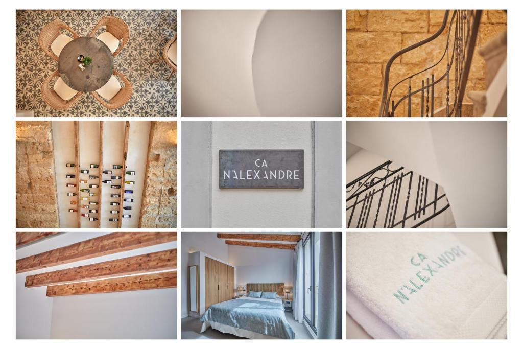 a collage of photos showing different types of buildings at Ca n'Alexandre - Adults Only in Palma de Mallorca