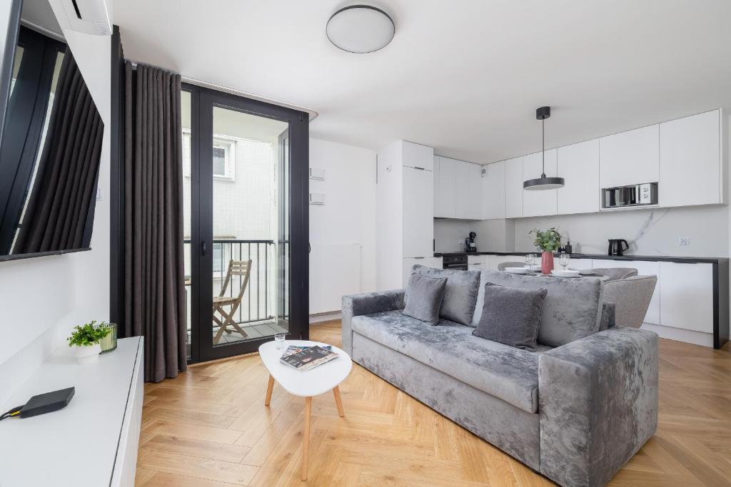 พื้นที่นั่งเล่นของ Lux Apartments Kosciuszki 39 with Parking by Renters Prestige