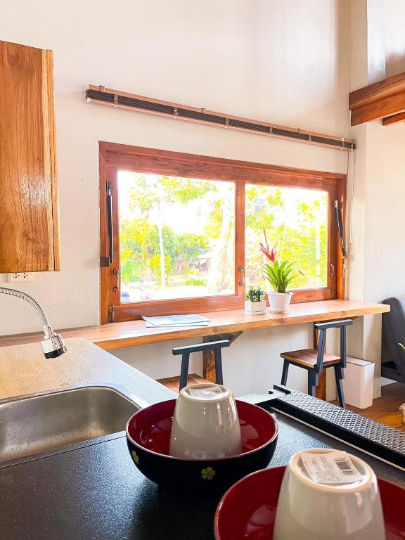 Kuchyň nebo kuchyňský kout v ubytování Sithaya Garden House @14