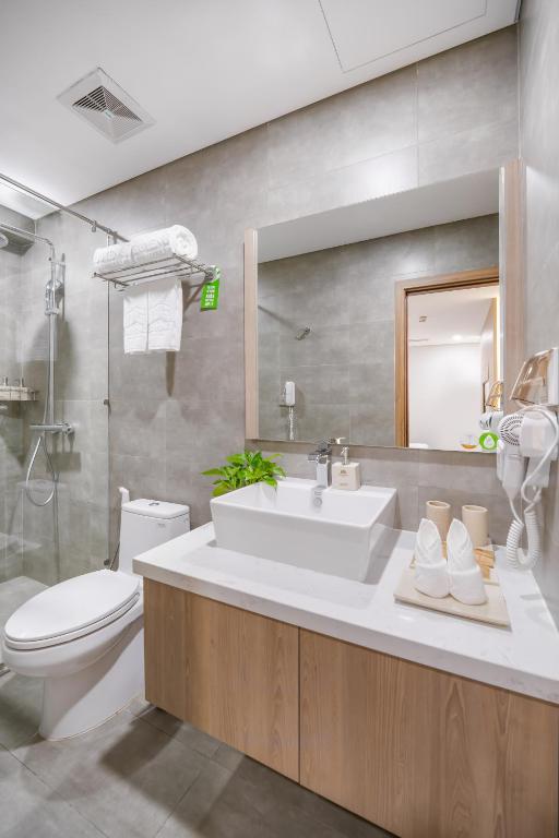 Koupelna v ubytování Nguyen Gia Hotel