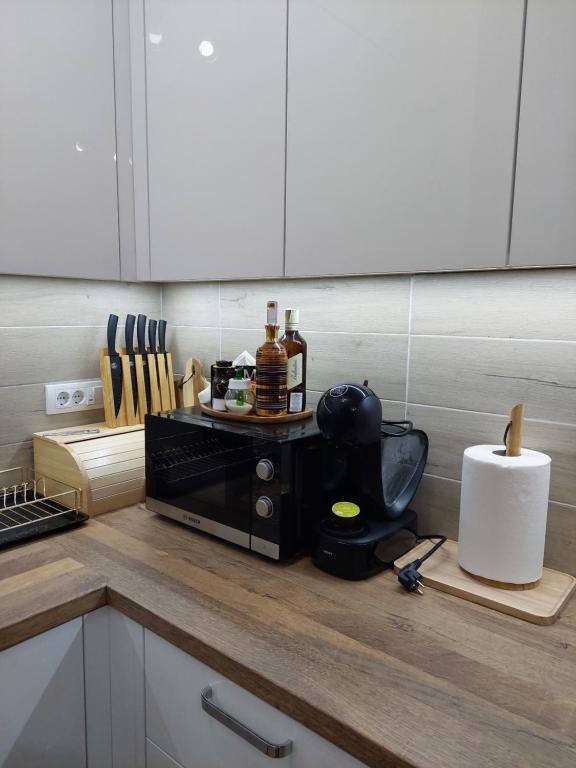 Kuchyň nebo kuchyňský kout v ubytování APARTMAN GREEN HILLS 20