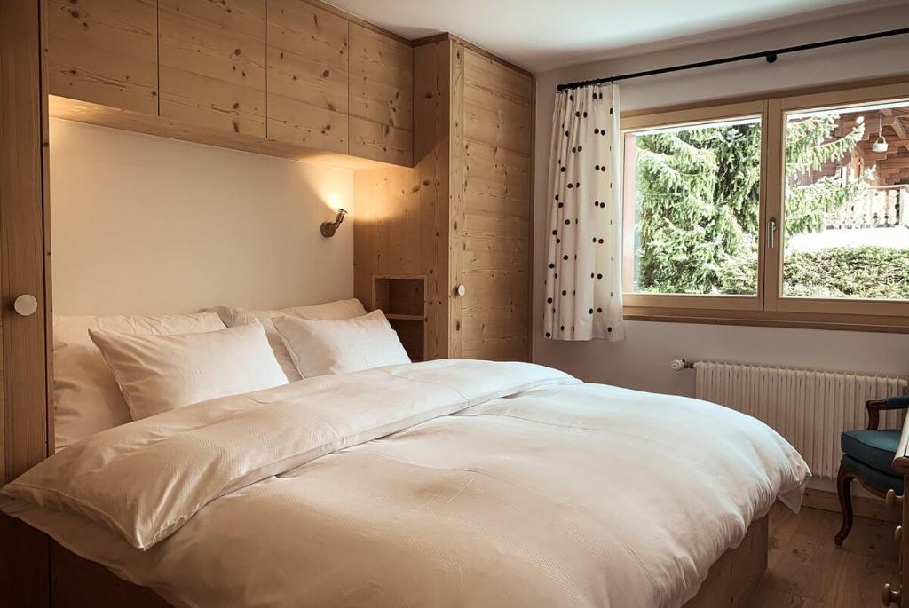 Postel nebo postele na pokoji v ubytování New Apartment du Gîte Verbier