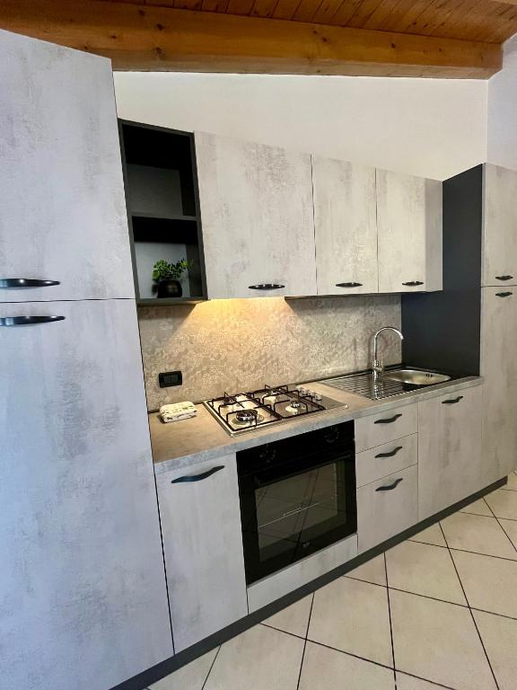 Kuchyň nebo kuchyňský kout v ubytování Residence la Lucciola