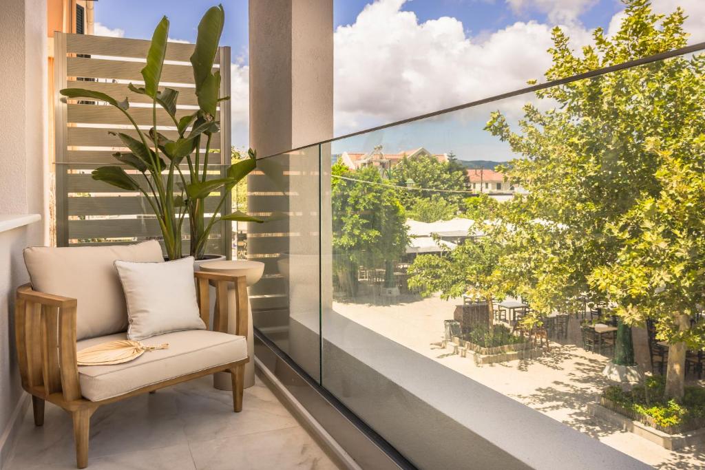 Balkón nebo terasa v ubytování PIAZZA SUITES