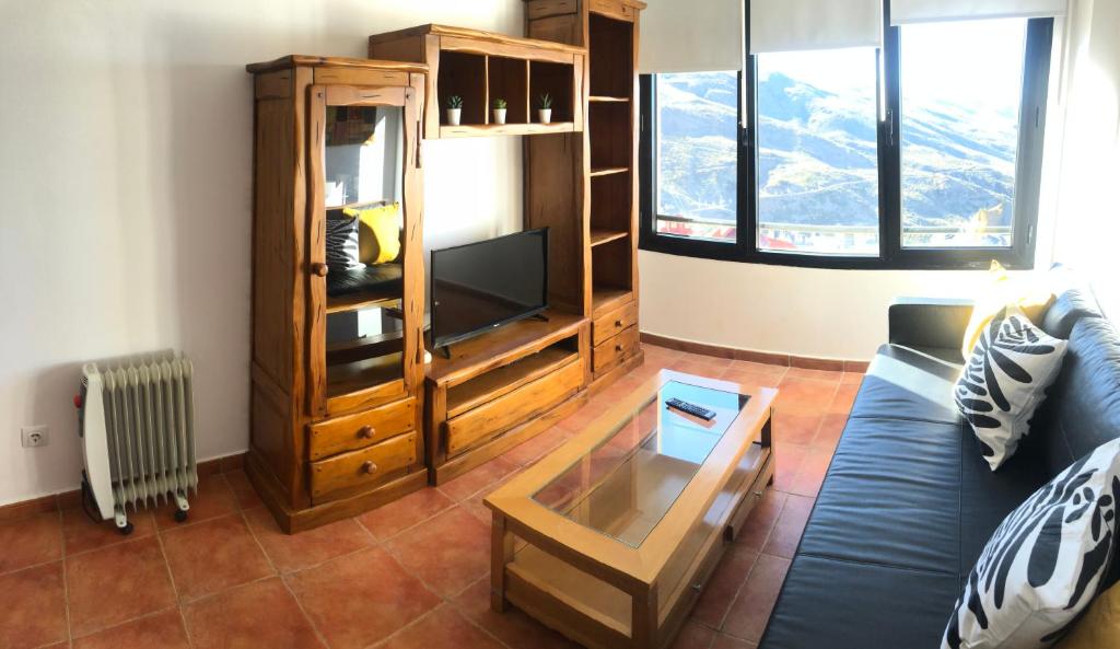 Posezení v ubytování zona media apartamento confort monte oiz