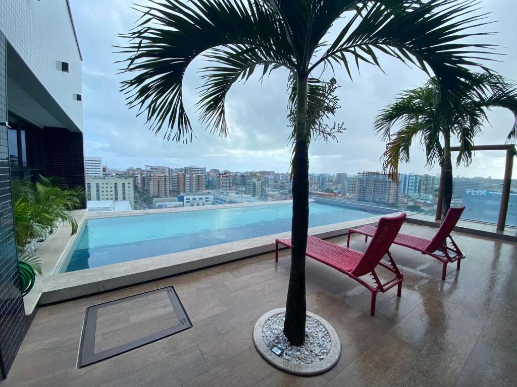 Πισίνα στο ή κοντά στο Edifício Sky Apt 1218-Mandi Hospitalidade