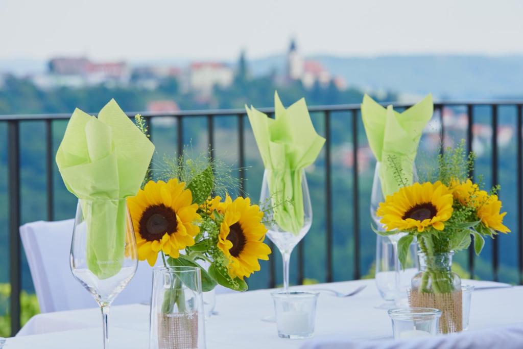 Balkón nebo terasa v ubytování Winzerzimmer Scharl
