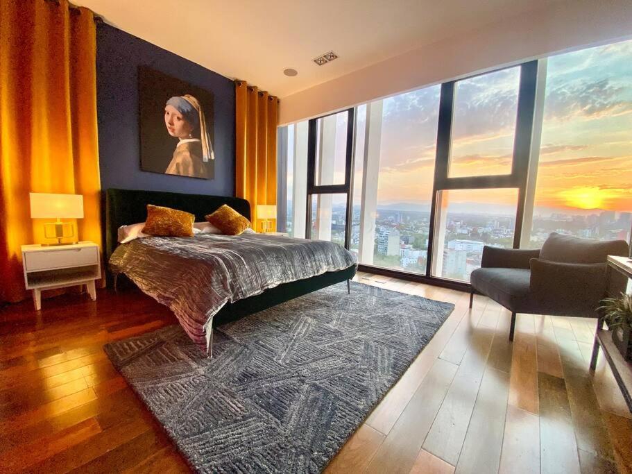 Ένα ή περισσότερα κρεβάτια σε δωμάτιο στο Suite TOP16 @ Hipódromo Condesa