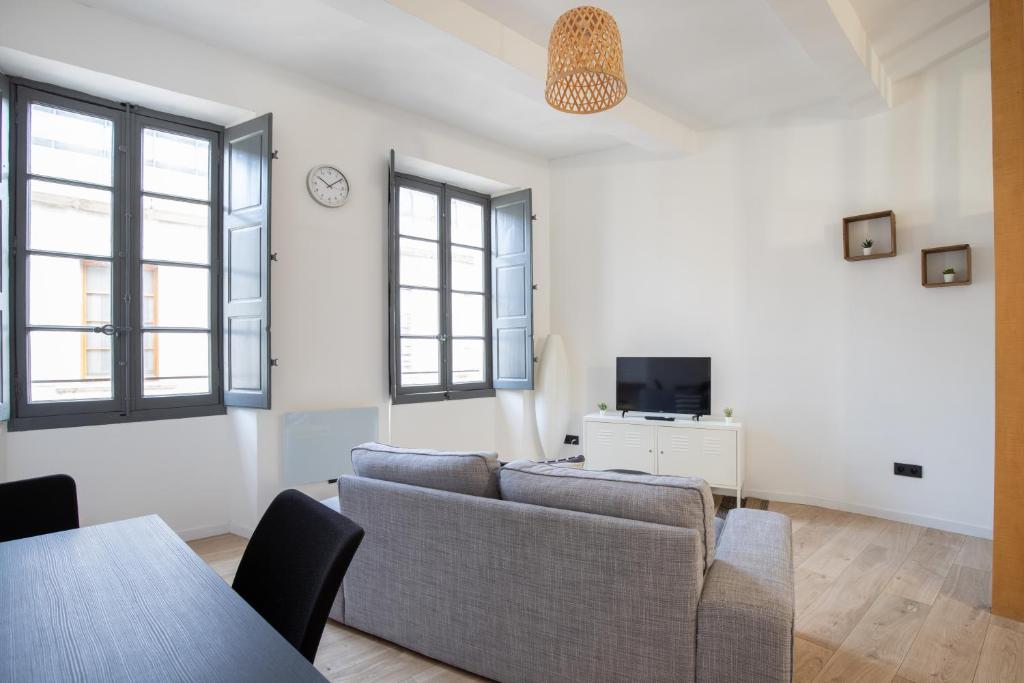 TV a/nebo společenská místnost v ubytování Le Duplex - Hypercentre - Wifi
