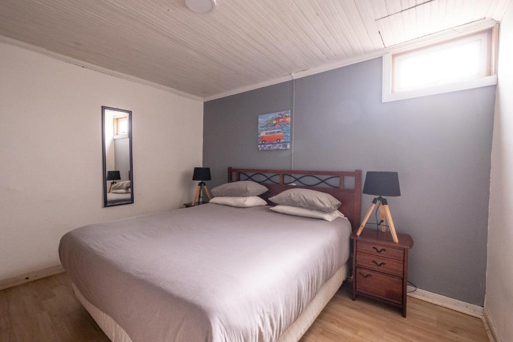 A bed or beds in a room at LÖF Hostal