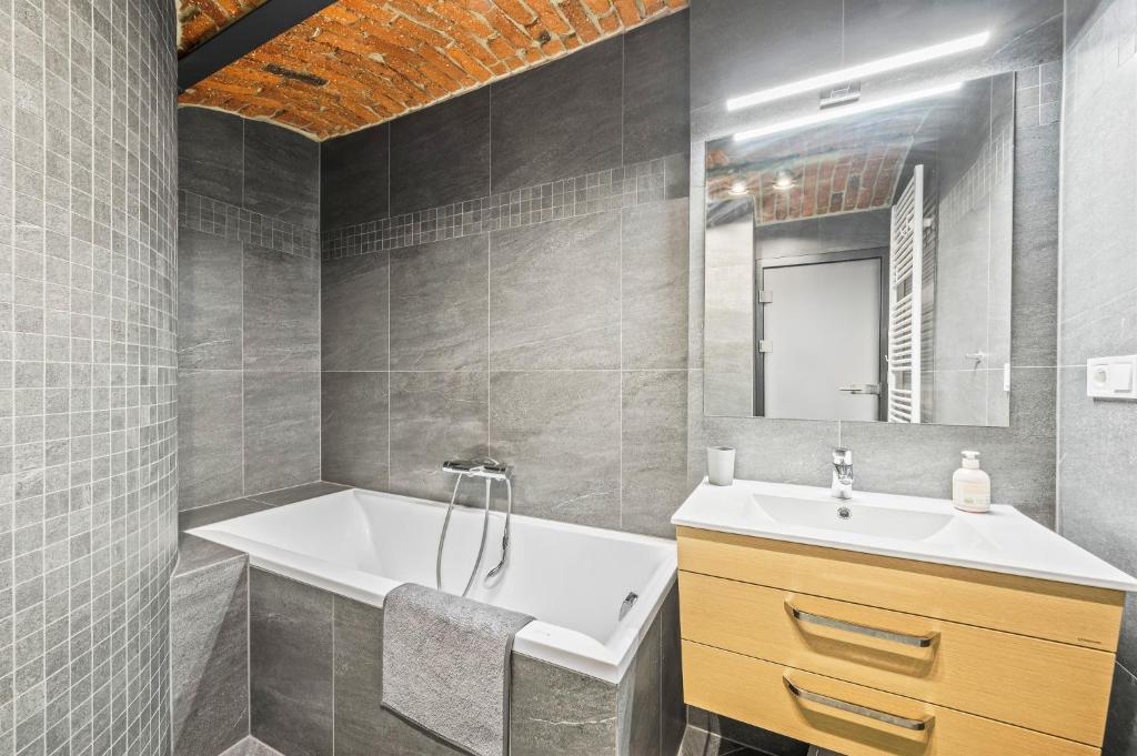 Koupelna v ubytování Apartmán Hamrovka