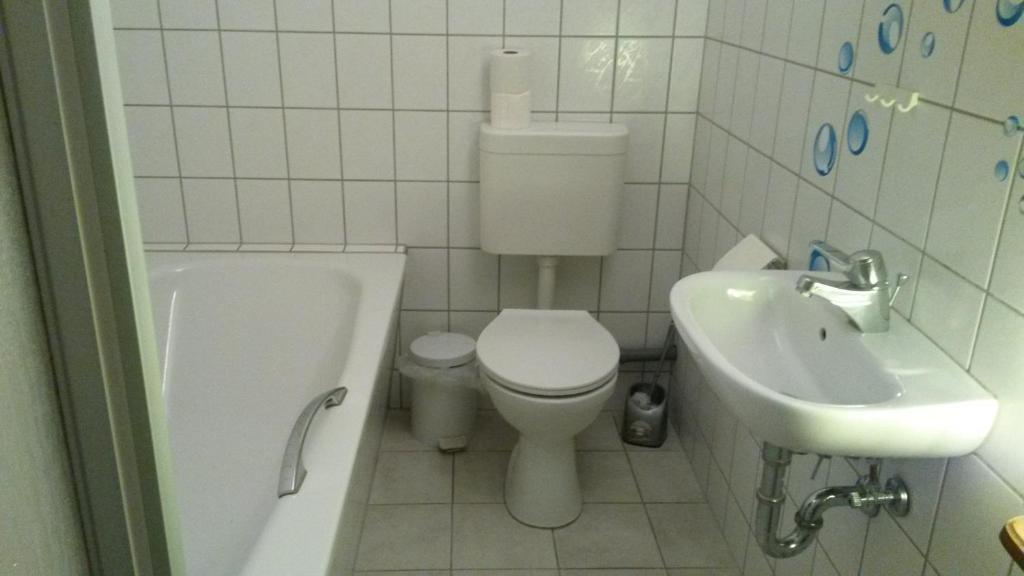 Koupelna v ubytování Gästehaus Zur Sorge