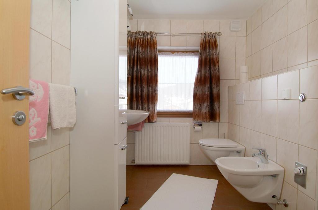 Koupelna v ubytování Gästehaus Wanker