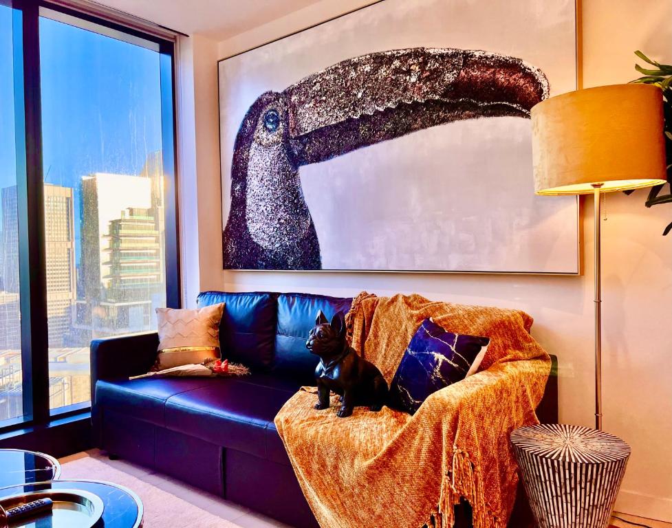 Posezení v ubytování Highrise Best Location 2 Bedrooms & 2 Bathrooms