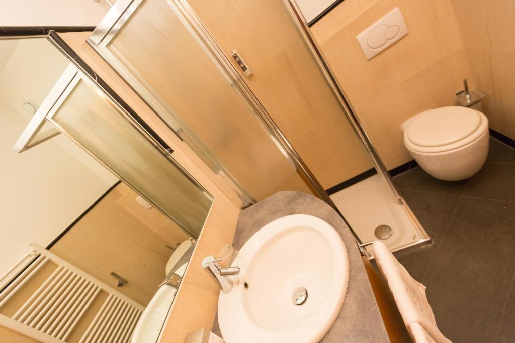 Koupelna v ubytování Hotel Touring