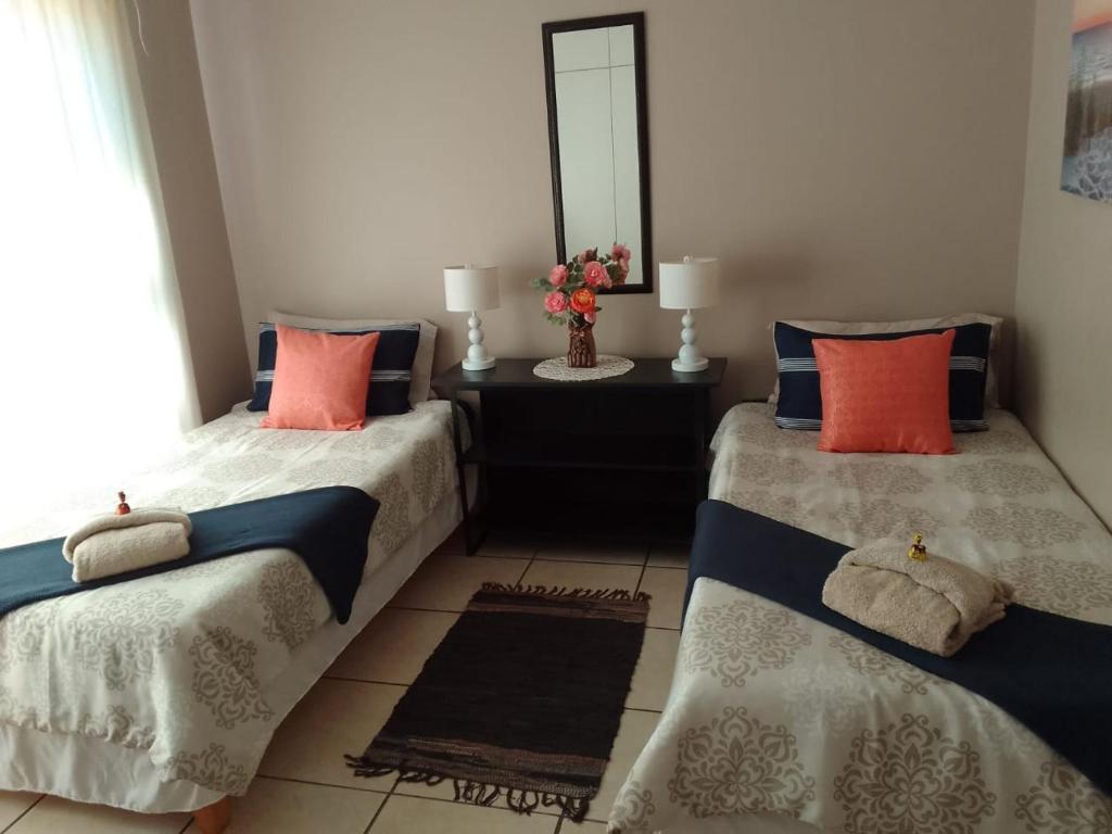 萨尔达尼亚RAIDEN'S Dream的房间里有两张床，还有一面镜子