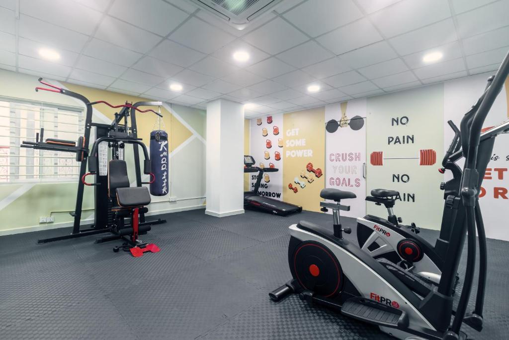 Fitness centrum a/nebo fitness zařízení v ubytování CDX RESIDENCE