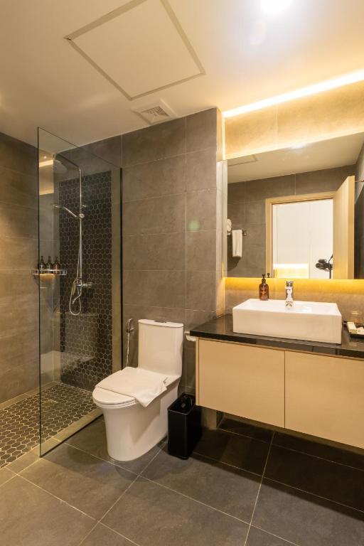 Koupelna v ubytování CDX RESIDENCE