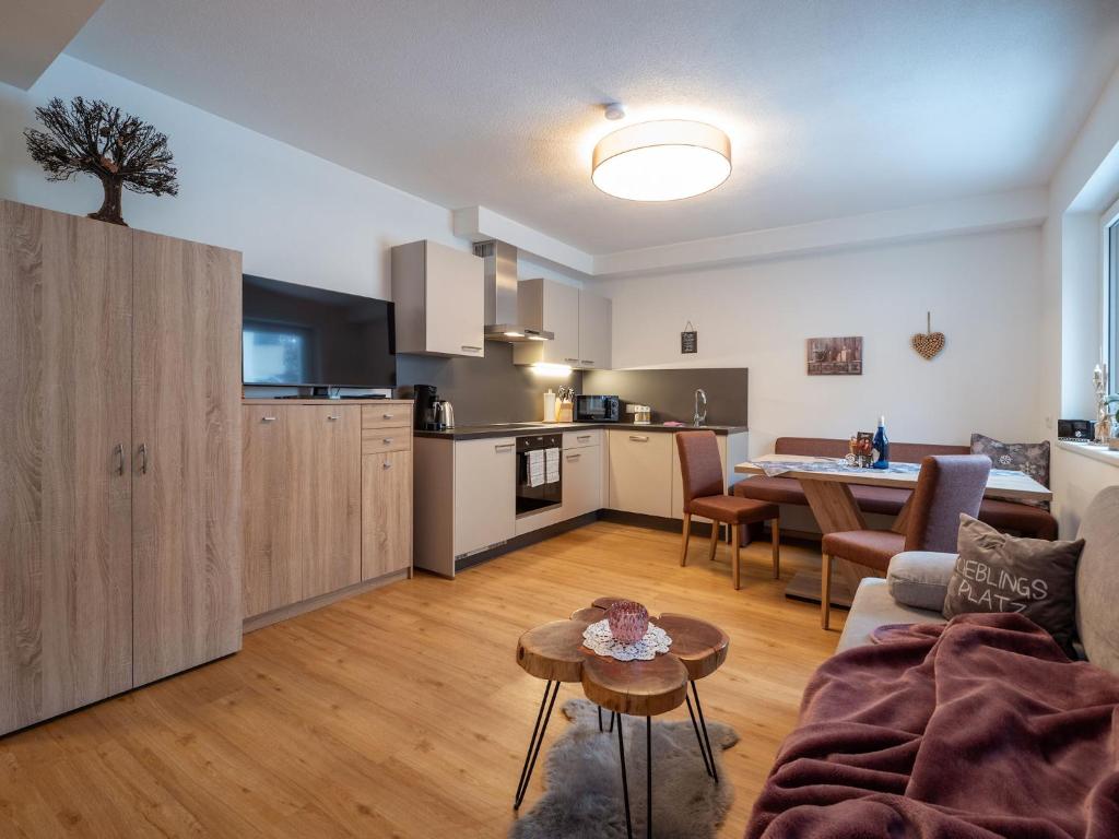 Kuchyň nebo kuchyňský kout v ubytování Ferienwohnung Klocker