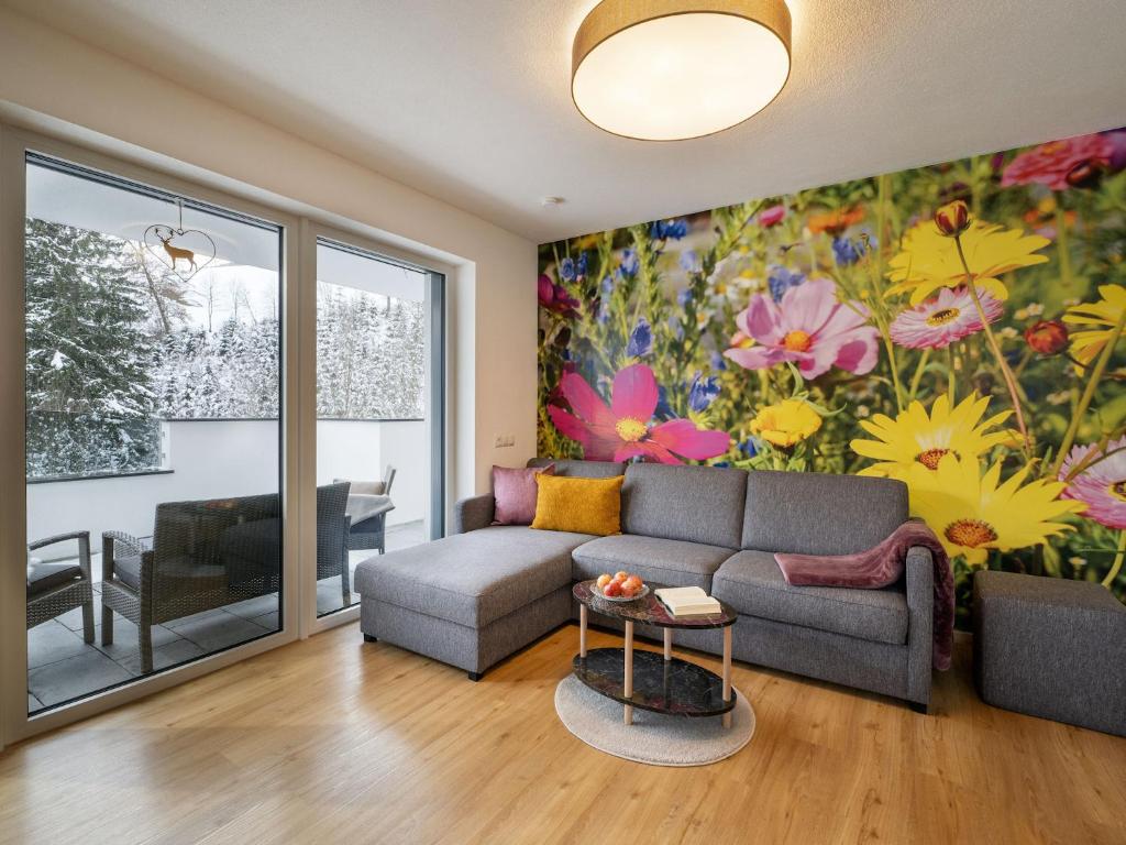 Posezení v ubytování Ferienwohnung Klocker