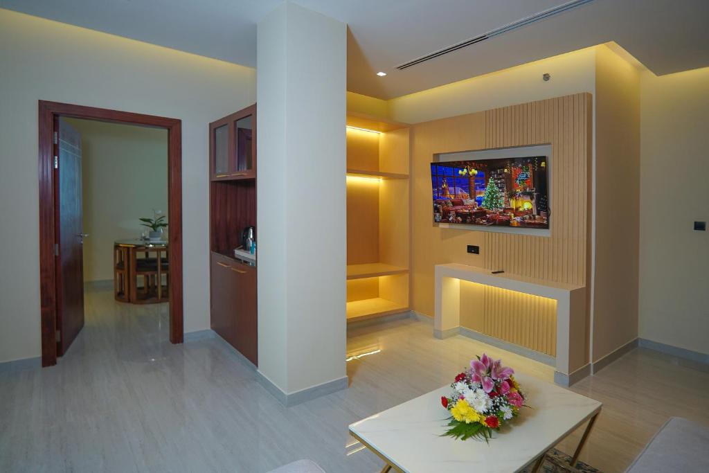 TV a/nebo společenská místnost v ubytování Concorde Creek View Hotel Bur Dubai