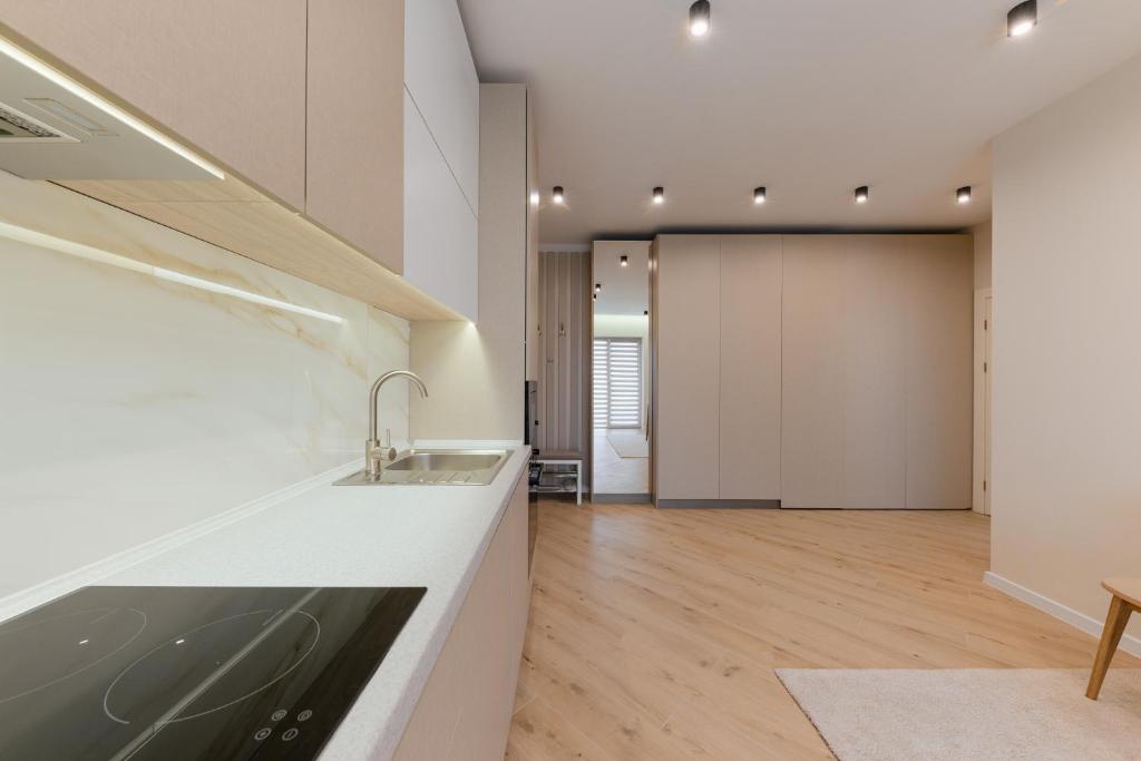 Kuchyň nebo kuchyňský kout v ubytování MM GROUP APARTMENT GOLD