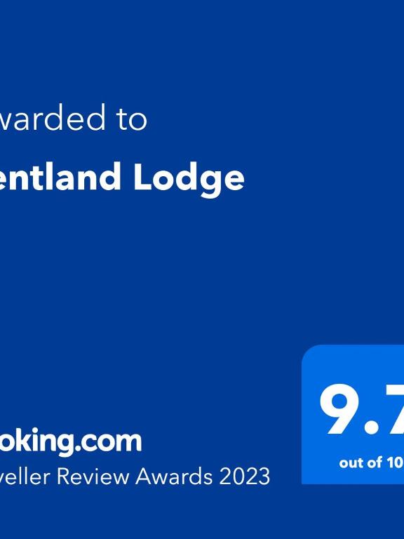 Certifikát, hodnocení, plakát nebo jiný dokument vystavený v ubytování Pentland Lodge