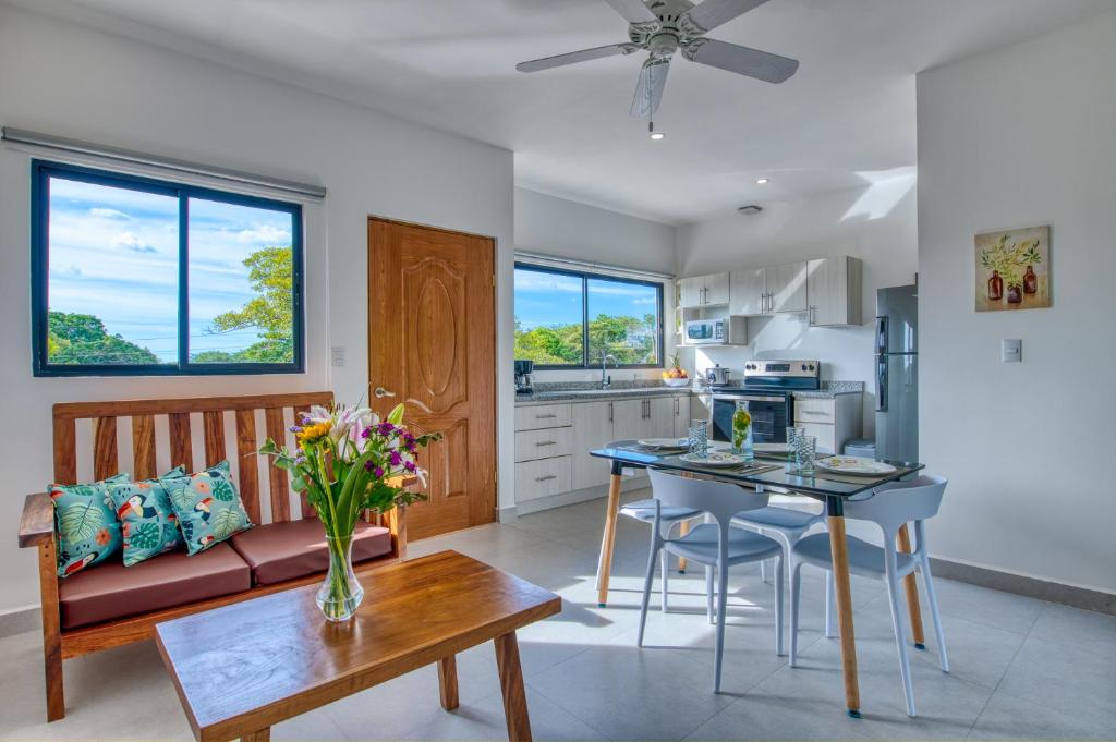 Kuchyň nebo kuchyňský kout v ubytování Muna Santa Rosa Apartamentos