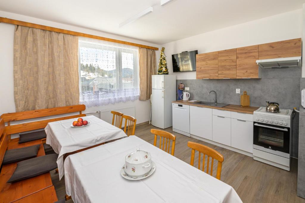 Kuchyň nebo kuchyňský kout v ubytování Guesthouse Cyprian