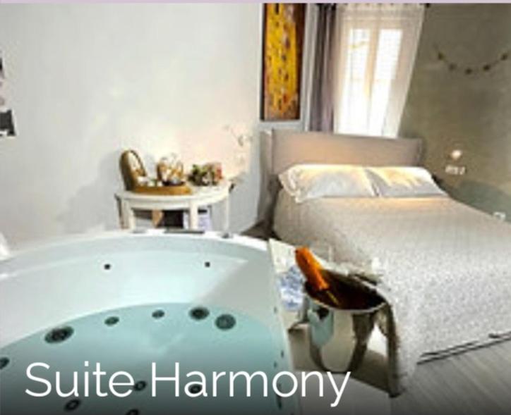 A bed or beds in a room at Blue House Varenna