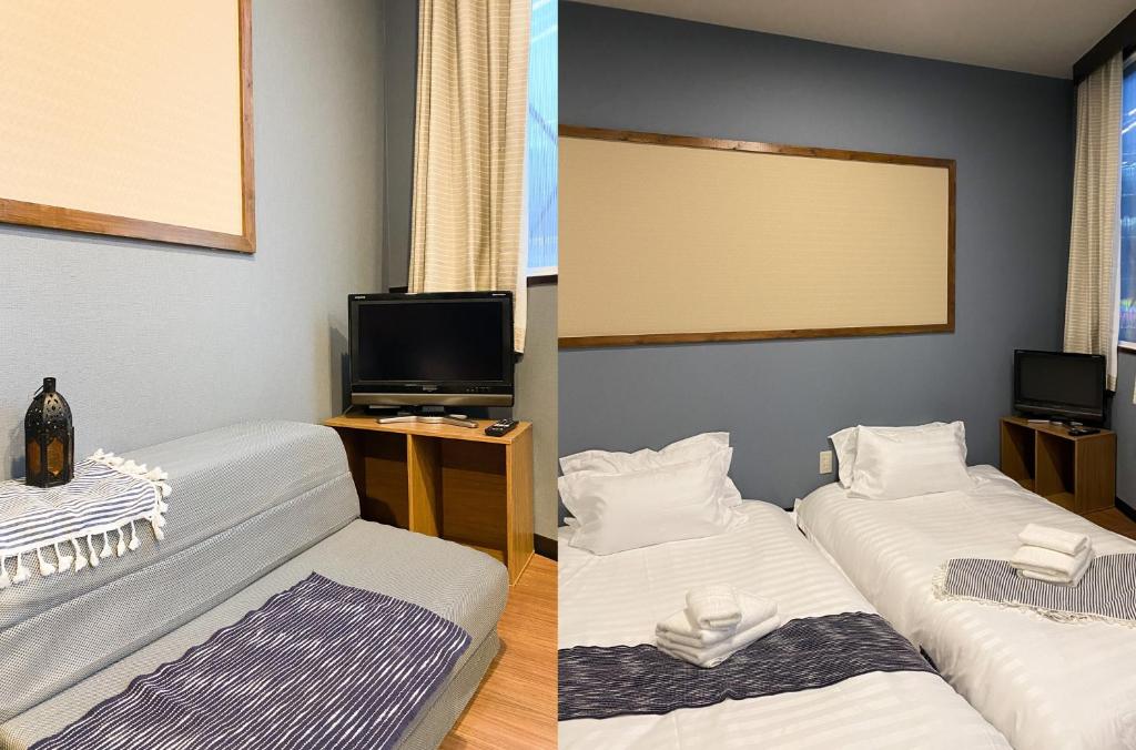 Postel nebo postele na pokoji v ubytování Tomi Home 2F