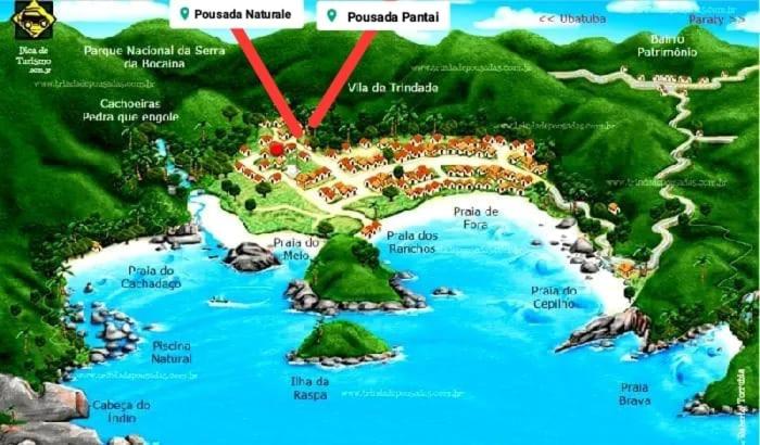 a map of a resort in theilippines at PANTAI POUSADA in Trindade