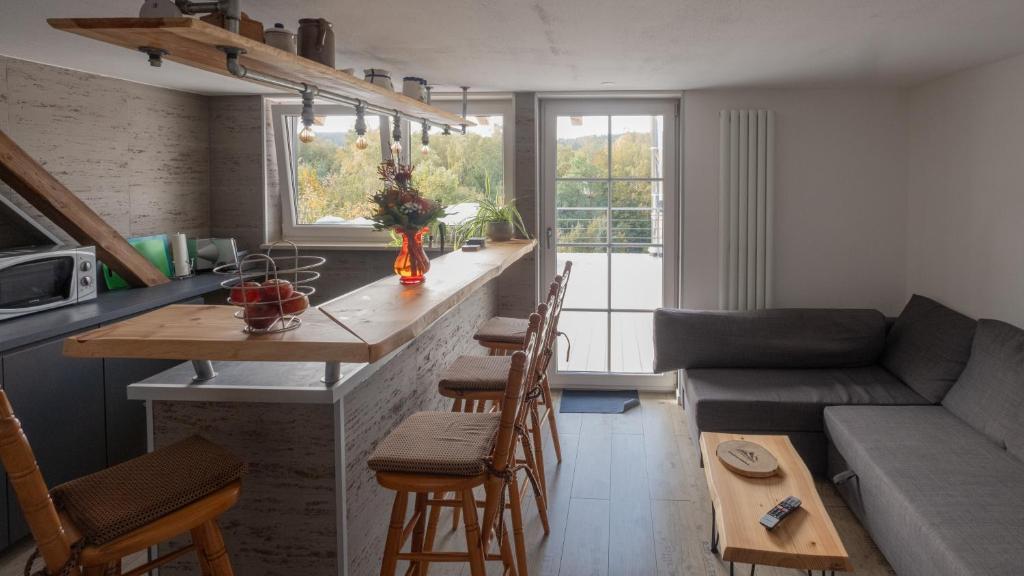 Posezení v ubytování Ferienwohnung Pfaffentalblick