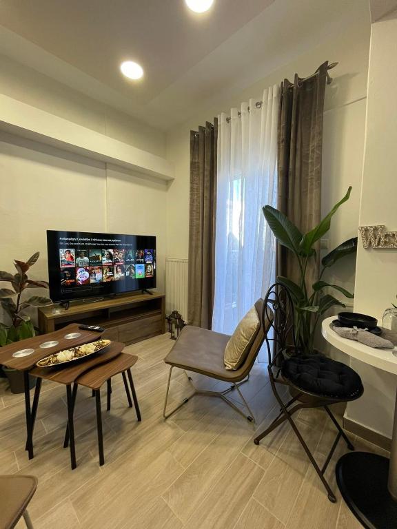 TV a/nebo společenská místnost v ubytování Andromachi 2