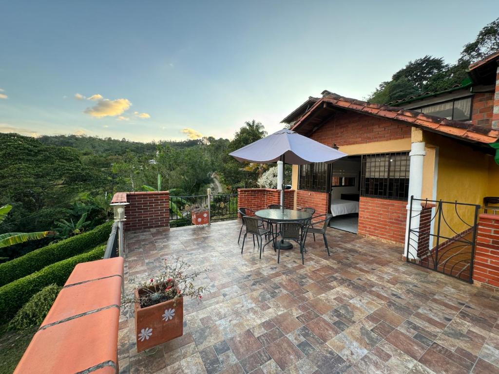 A balcony or terrace at El Mortiño