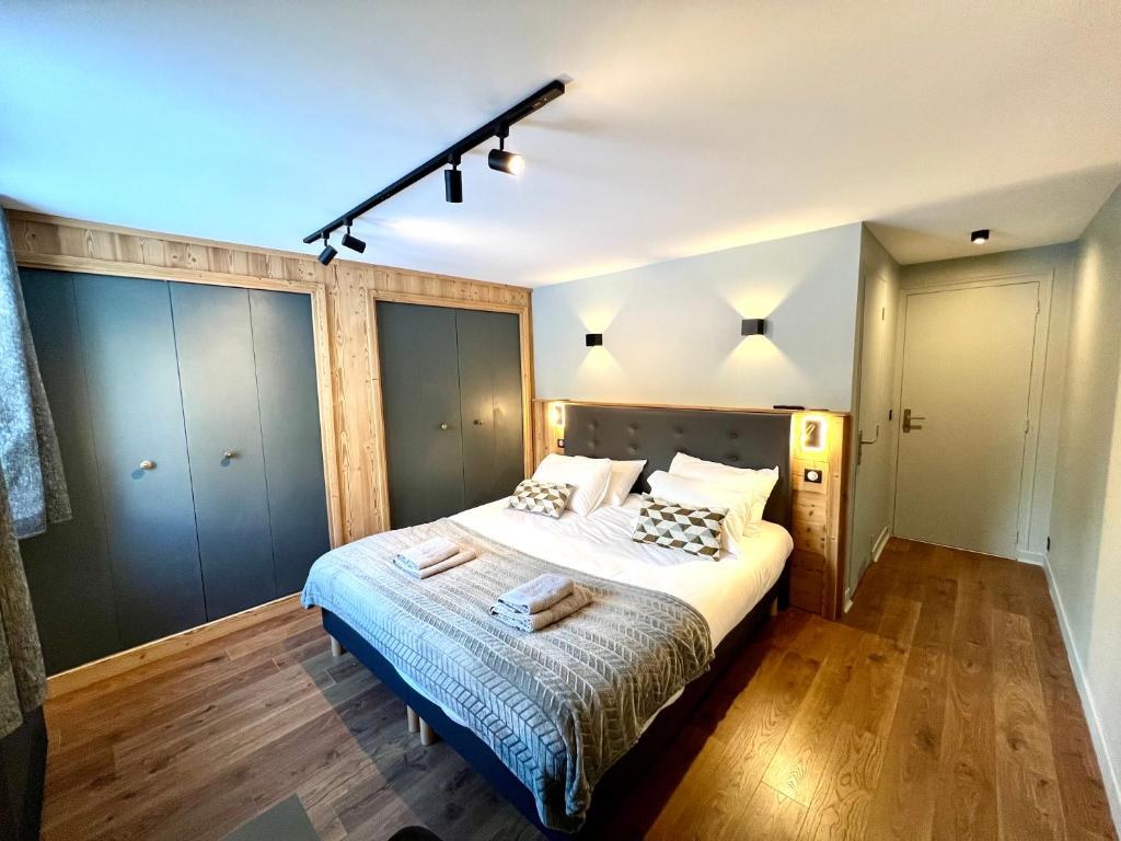 Postel nebo postele na pokoji v ubytování Appartements Chalet Lauranoure Centre Station