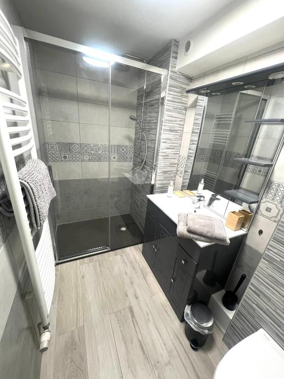 Koupelna v ubytování Appartements Chalet Lauranoure Centre Station