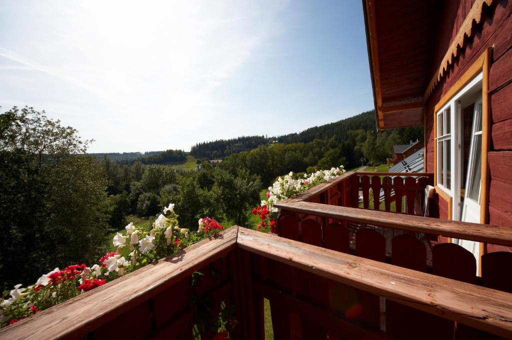 Balkón nebo terasa v ubytování Hotel Večernice