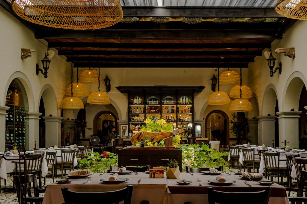 Restaurace v ubytování Hotel Boutique Hacienda Guadalupe